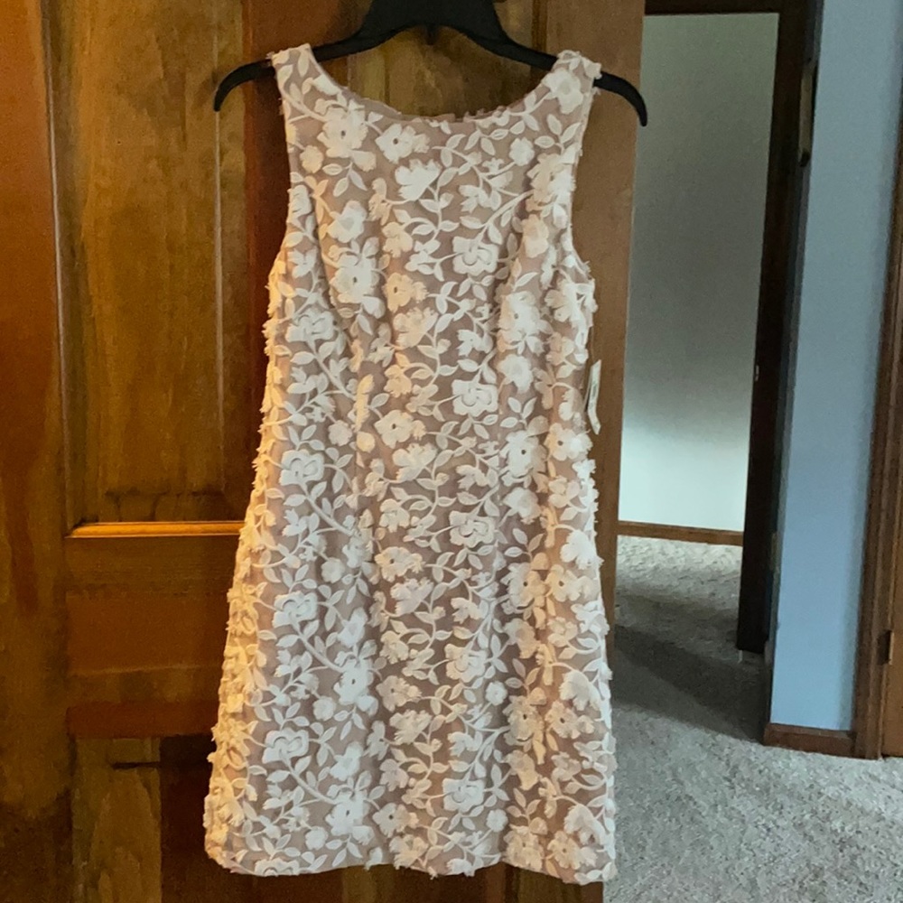 Aiden Mattox White Floral Dress - NEW W TAGS!